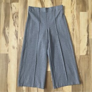 Jones New York Pants Women's Large Gray Ponte Knit Wide Leg Office Comfort Work